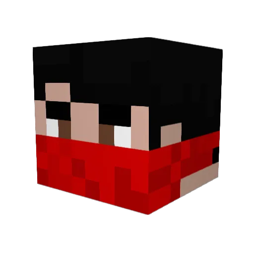 UltraMonkey27 Minecraft avatar head, 3D render