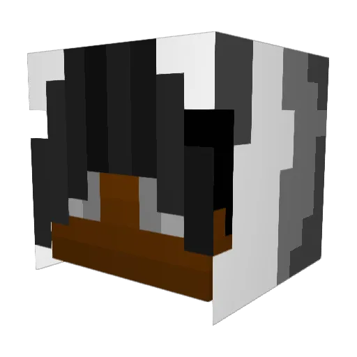 UltraPTV Minecraft avatar head, 3D render