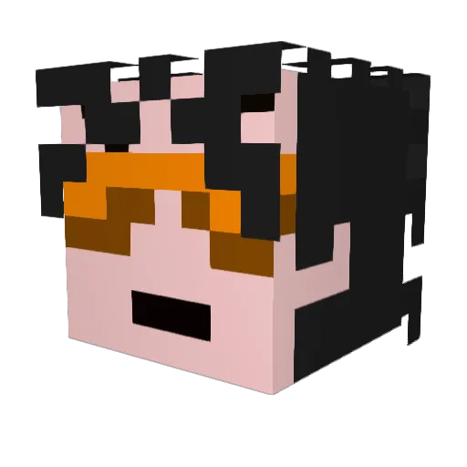 UltraPerm Minecraft avatar head, 3D render