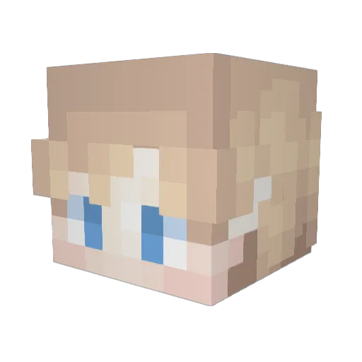UltraRager Minecraft avatar head, 3D render