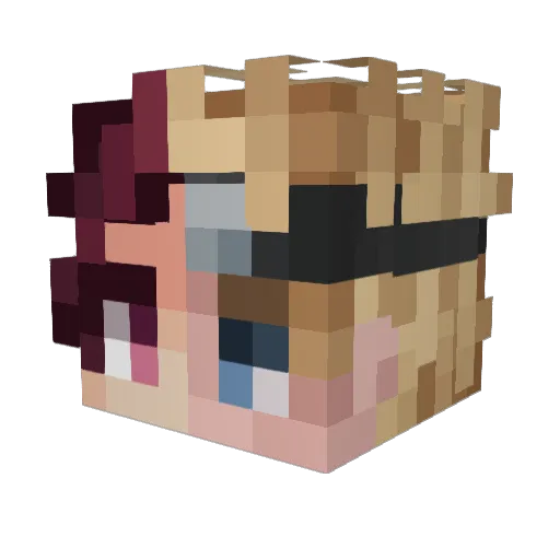 UltraReyansh9 Minecraft avatar head, 3D render