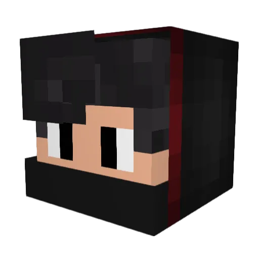 UltraRumblm Minecraft avatar head, 3D render