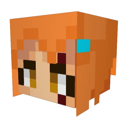UltraS4 Minecraft avatar head, 3D render
