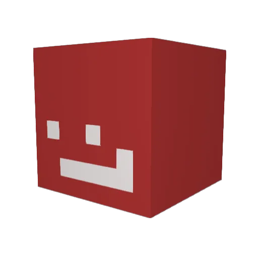 UltraShott Minecraft avatar head, 3D render