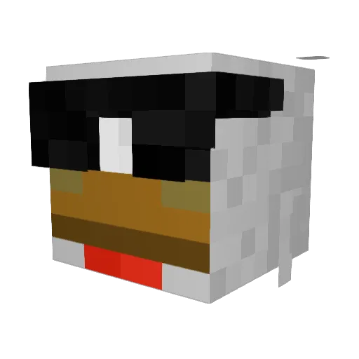 UltraSpeeder Minecraft avatar head, 3D render