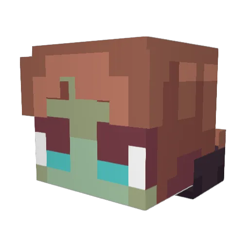 UltraTeal Minecraft avatar head, 3D render