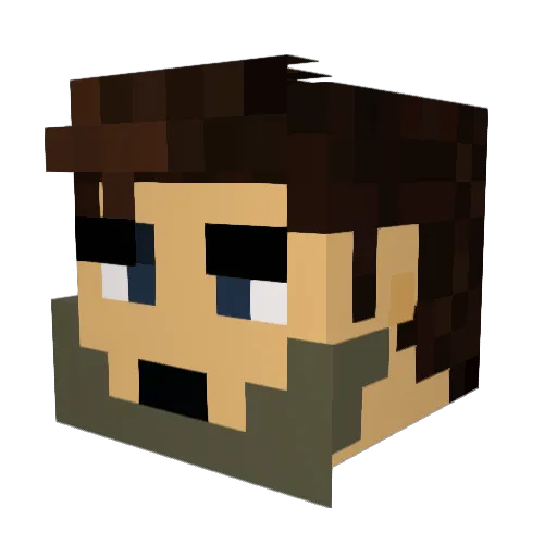 UltraTracker007 Minecraft avatar head, 3D render