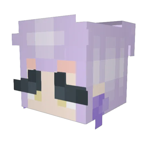 UltraVega Minecraft avatar head, 3D render