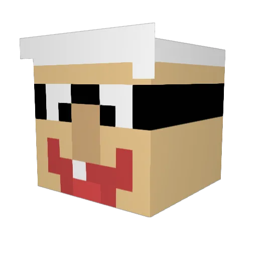 UltraViolet00 Minecraft avatar head, 3D render