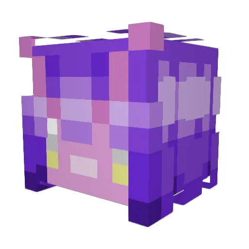 UltraVioletMP3 Minecraft avatar head, 3D render