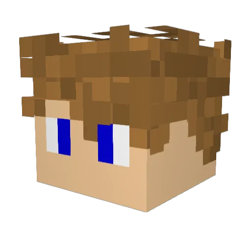 UltraWarrior7651 Minecraft avatar head, 3D render