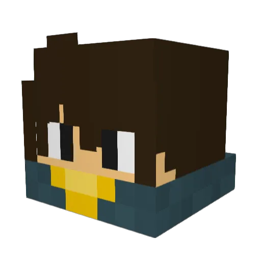 Ultra_Hailfire Minecraft avatar head, 3D render
