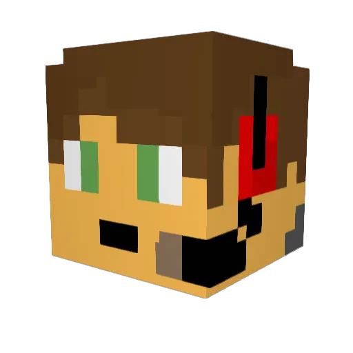 Ultra_Hype Minecraft avatar head, 3D render
