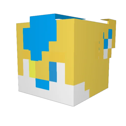 Ultra_Pupper Minecraft avatar head, 3D render