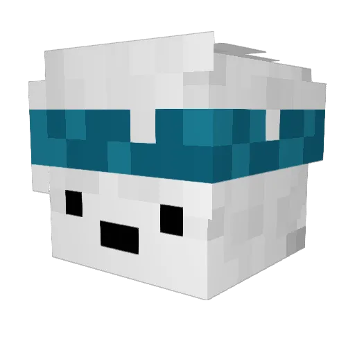 Ultra_Wolfy Minecraft avatar head, 3D render