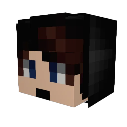 UltraaPvPs Minecraft avatar head, 3D render
