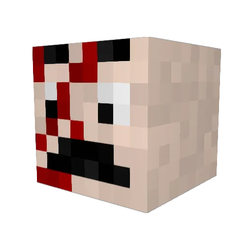 UltraaV Minecraft avatar head, 3D render
