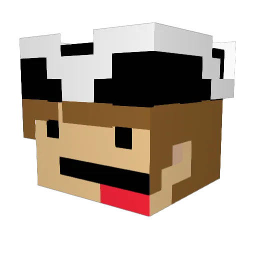 Ultrablack_flas Minecraft avatar head, 3D render
