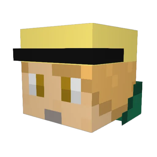 Ultracakes Minecraft avatar head, 3D render