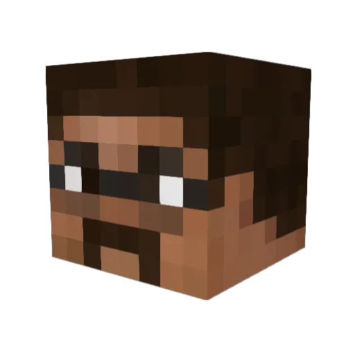Ultrachief Minecraft avatar head, 3D render