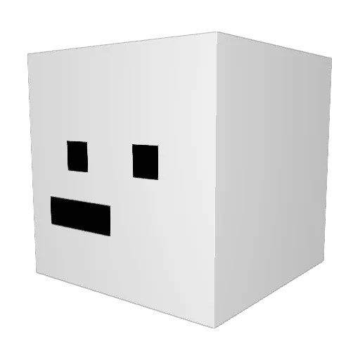 Ultradab64 Minecraft avatar head, 3D render