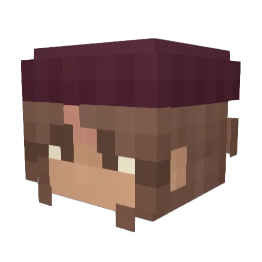 Ultradg Minecraft avatar head, 3D render