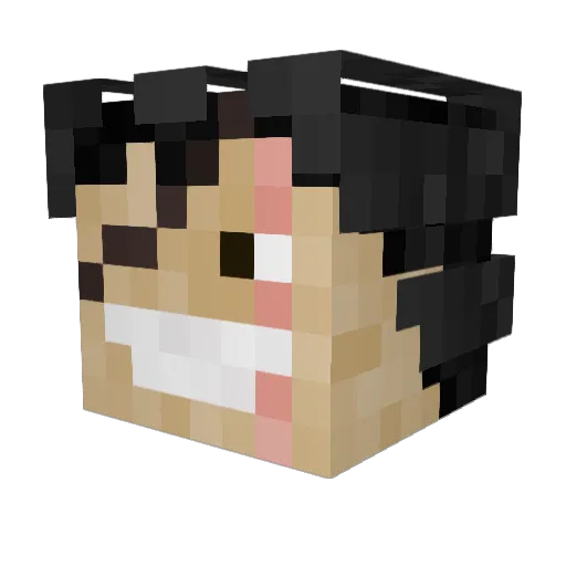 Ultradude07 Minecraft avatar head, 3D render