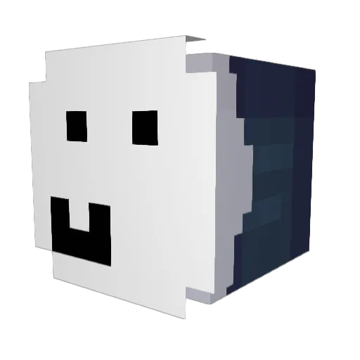 Ultraknufig Minecraft avatar head, 3D render