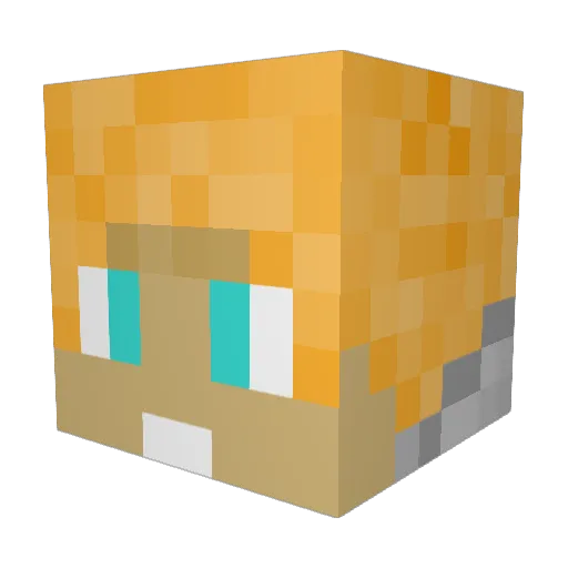 Ultrakt Minecraft avatar head, 3D render