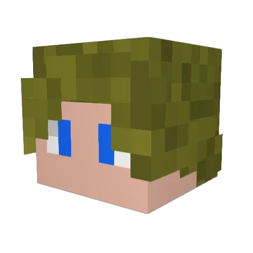 Ultramoden Minecraft avatar head, 3D render