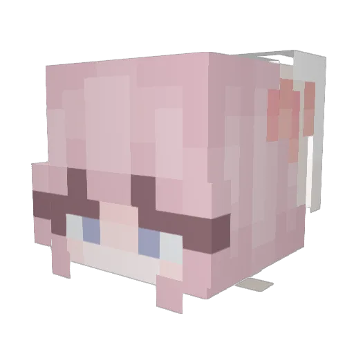 Ultranz Minecraft avatar head, 3D render