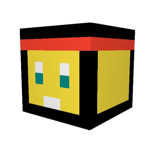 Ultraps Minecraft avatar head, 3D render