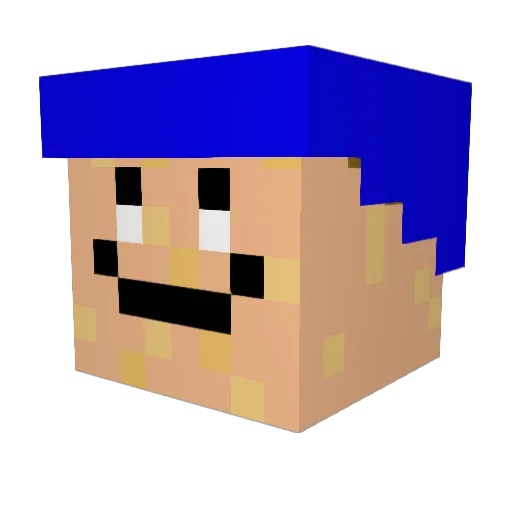 Ultrasampe Minecraft avatar head, 3D render