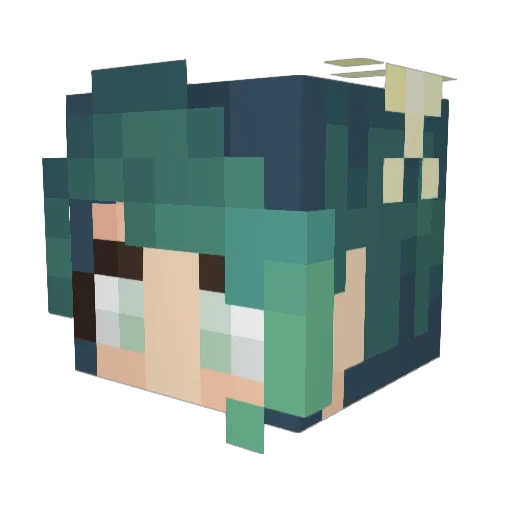 Ultraviolet27 Minecraft avatar head, 3D render