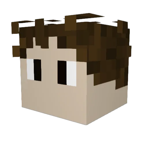 Ultravioletnr1 Minecraft avatar head, 3D render