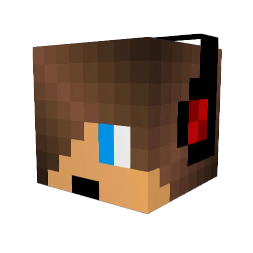 Ultraviolt Minecraft avatar head, 3D render