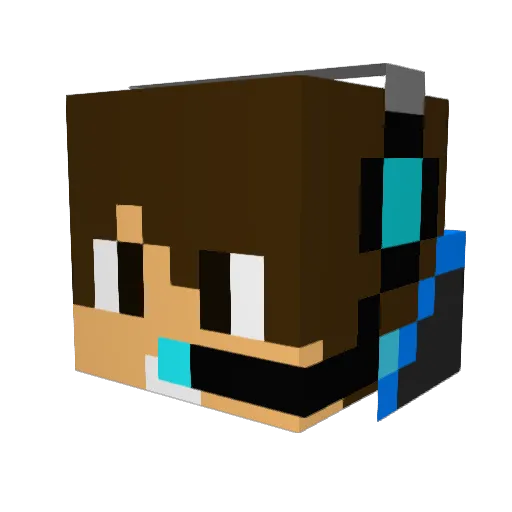 UltronGaming Minecraft avatar head, 3D render