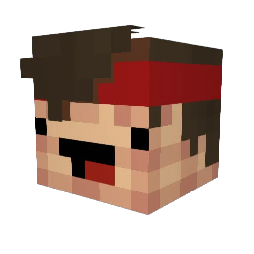 UltronPower Minecraft avatar head, 3D render
