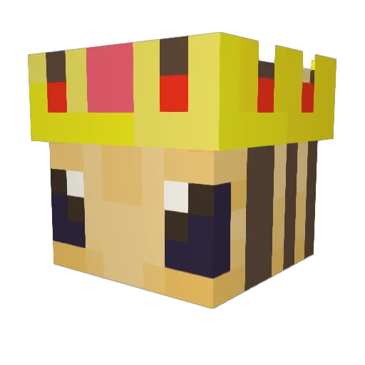 UltronPug Minecraft avatar head, 3D render