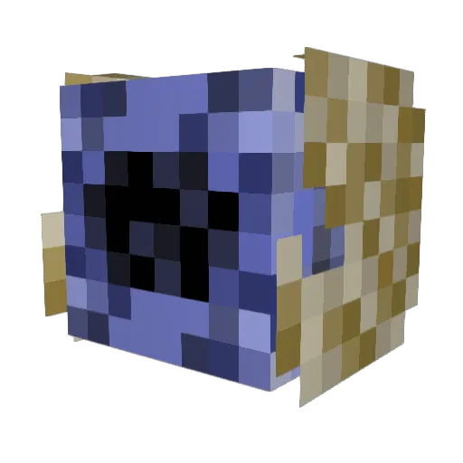 Ultulaku Minecraft avatar head, 3D render