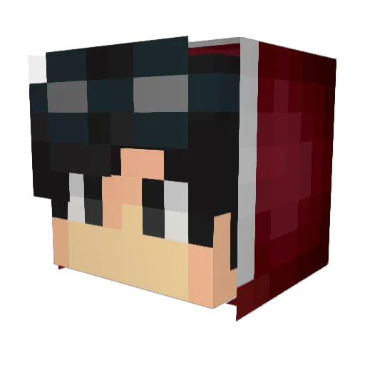 Ulugbek23 Minecraft avatar head, 3D render