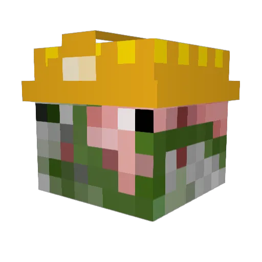 Uluxa Minecraft avatar head, 3D render