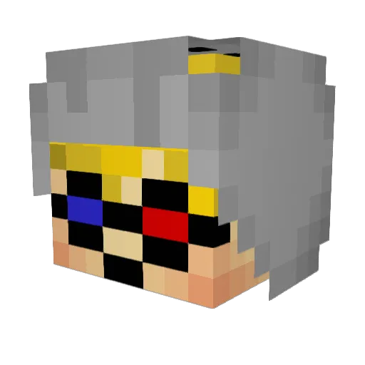 Ulyssx Minecraft avatar head, 3D render