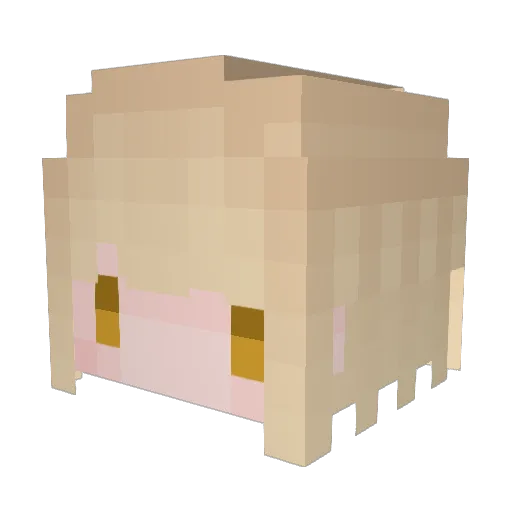 Um1a Minecraft avatar head, 3D render