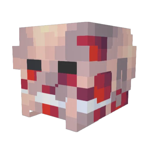Um4i Minecraft avatar head, 3D render
