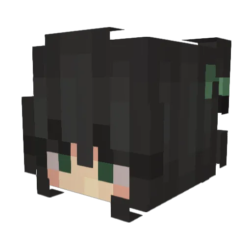 UmAffection Minecraft avatar head, 3D render
