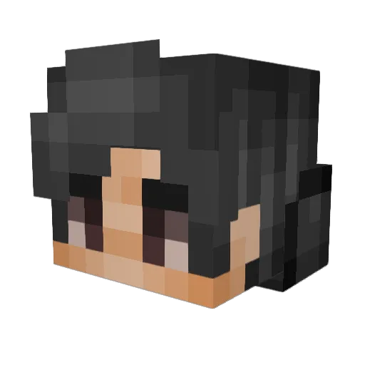 UmCharlie Minecraft avatar head, 3D render