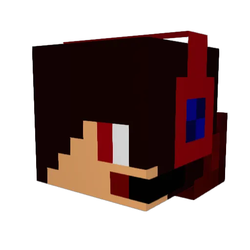 UmChinelo Minecraft avatar head, 3D render