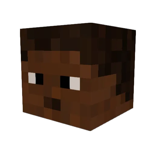 UmMerda Minecraft avatar head, 3D render