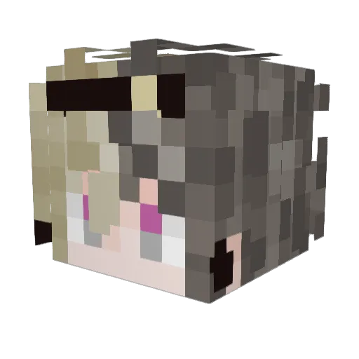 UmS333 Minecraft avatar head, 3D render